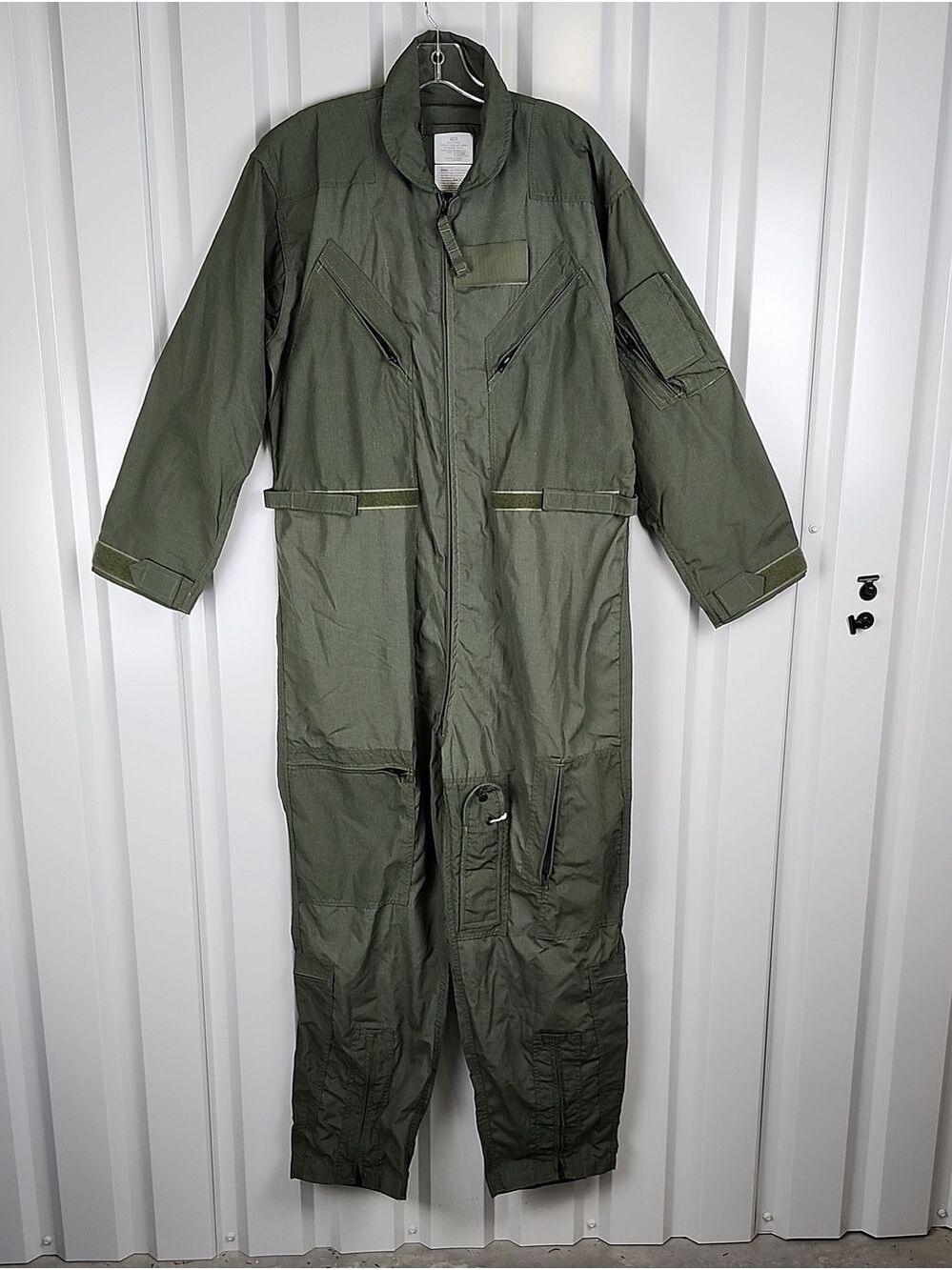 Nomex Fire Resistant Olive Green Military Flight Coverall CWU-27P Size 46R EUC